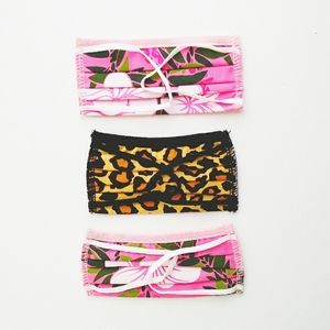 Pink & Leopard Print Baby Face Mask Set